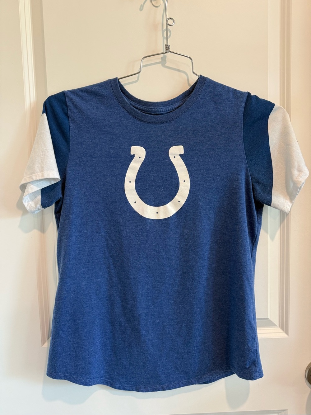 Nike Navy Blue Short Sleeve Tee with White Colts Graphic